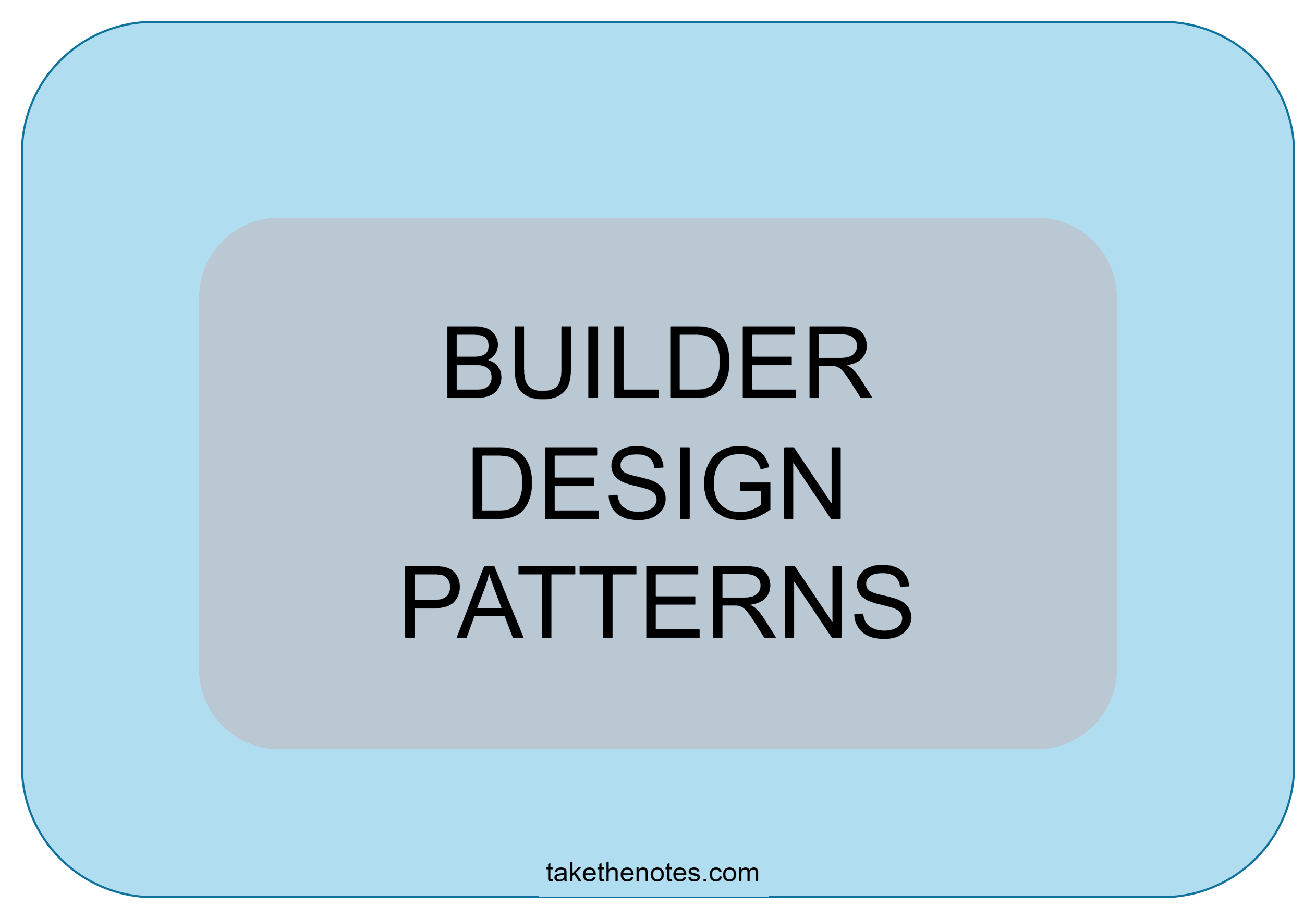 Builder Design Pattern | Take The Notes