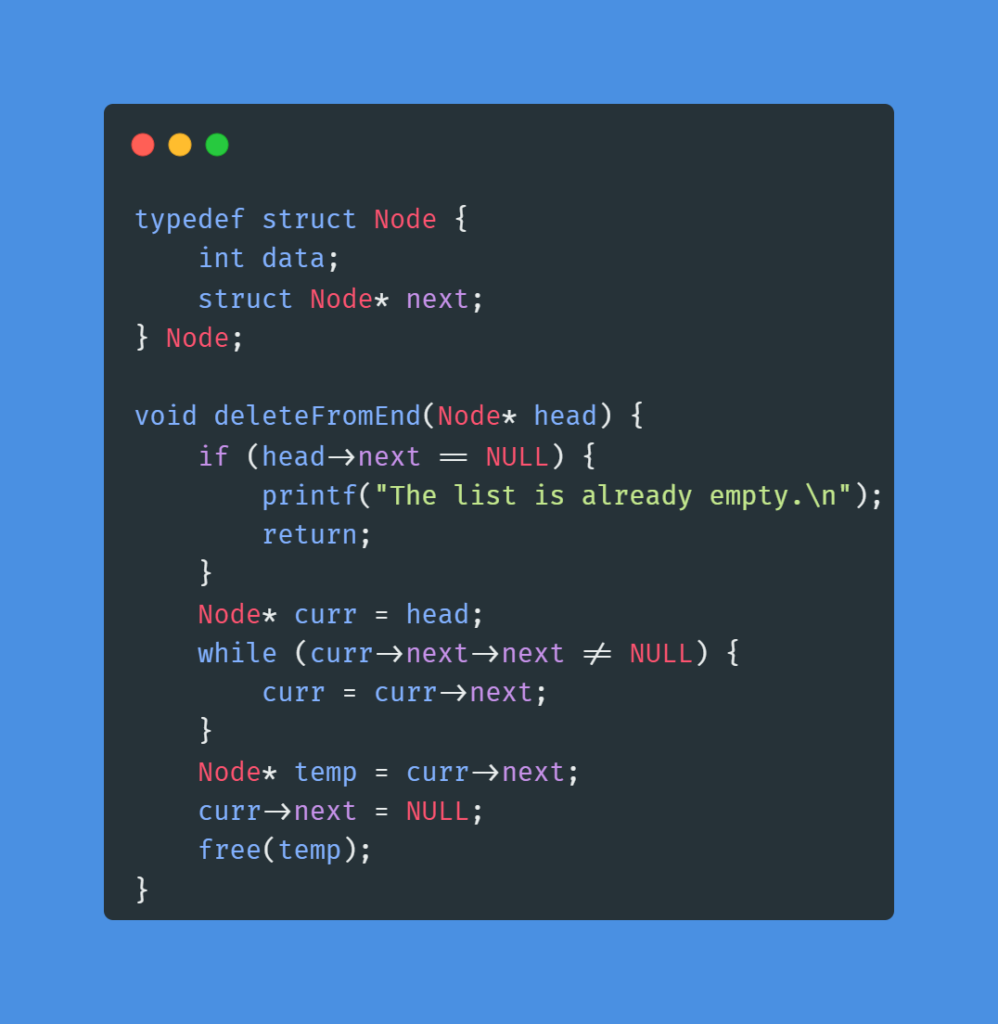 Singly linked list: A Good Point to Start With 20 Deleting from end of Singly Linked List