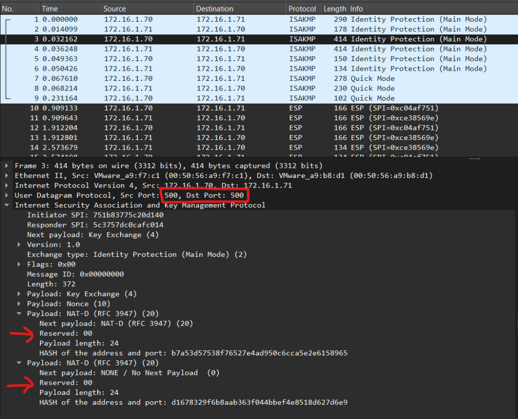 NAT-Traversal in IPSEC VPN: A hidden GEM 3 IKE_SA Auth Request